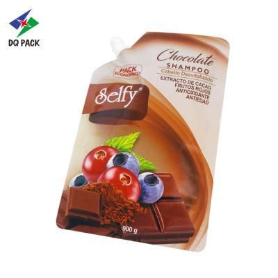 Dq Pack Reusable Plastic Stand up Spout Pouch Personal Customize Shaped Squeeze Liquid Stand up Bag for Energy Drink Coconut Juice