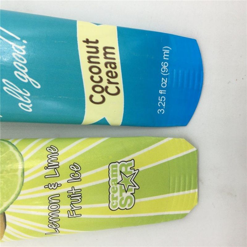 Customized Design Disposable Aluminium Foil Alcohol Prevent Ice Cream Paper Popsicle Squeeze Calippo Tube Packaging Cone