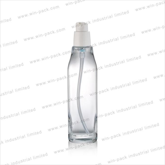 Custom Empty Clear Color Cosmetic Glass Lotion Pump Bottle 40ml 100ml 120ml with Fancy Body Lotion Bottles