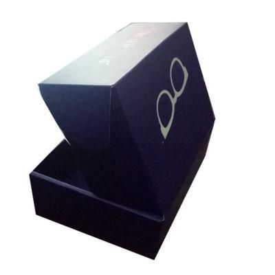 Wholesale Paper Packing Box Blue Paper Box for Gift Glasses Shipping