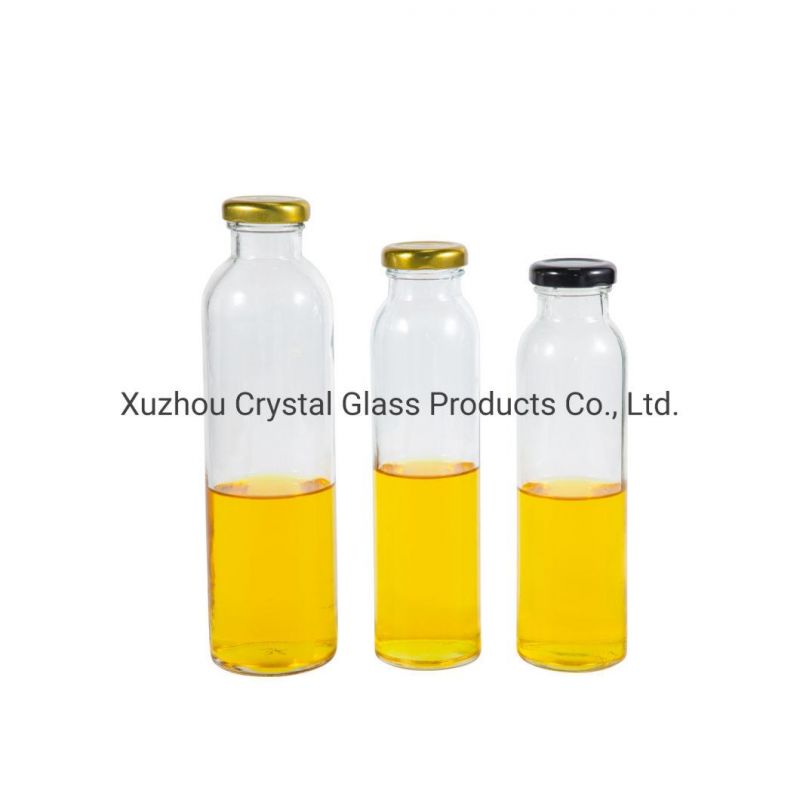 500ml 16oz Glass Beverage Bottle Milk Tea Coffee Juice Cup Enzyme Bottle Glass Bottle with Aluminum Cap