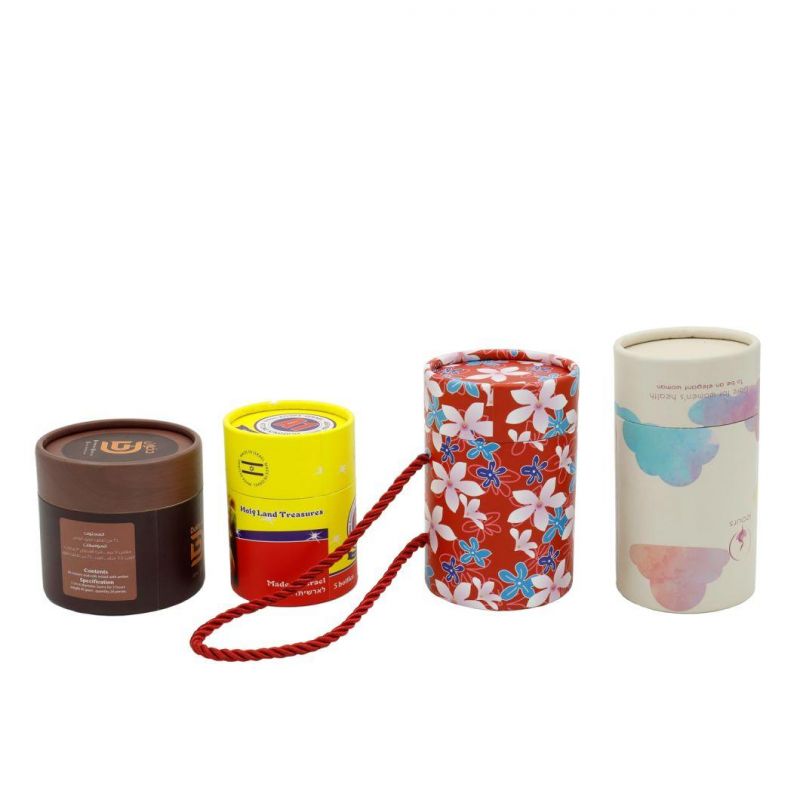 Custom Printing Cardboard Cylindrical Roll Packing/Gift Packaging/Tea/Cosmetic/Perfume/Potato Chip Jar/Wine/Jewelry/Makeup Brush/Round Paper Box Package Tube