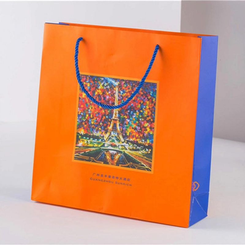 China Wholesale Sofitel Hotel Handbag Design Custom Logo Bronzing Packaging