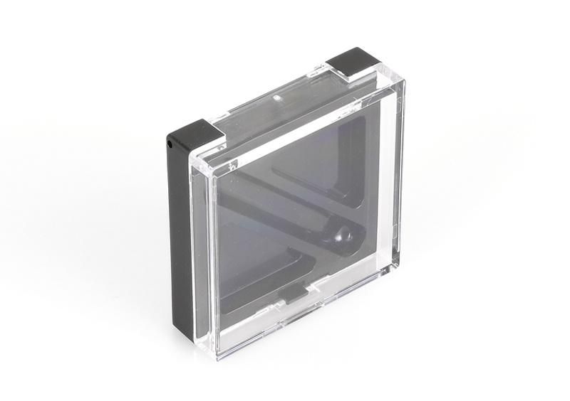 2 Hole Square Clear Plastic Empty Eye Shadow Case