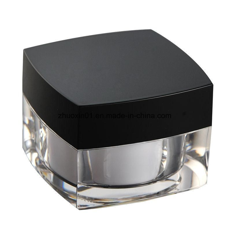 Black in High Grade Plastic Container Cosmetic Cream Jar for Skin Care Packaging