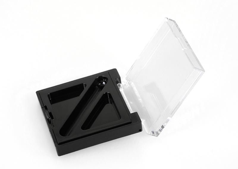 2 Hole Square Clear Plastic Empty Eye Shadow Case