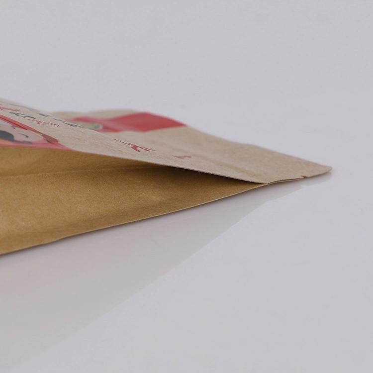 250g 500g 1kg Food Grade Flat Bottom Kraft Paper Bag