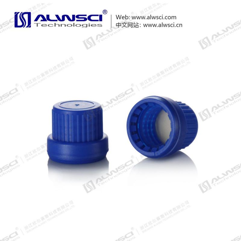 Alwsci 18mm Red PP Tamper-Evident Cap with PE Septa for 5ml /10ml Storage Bottle