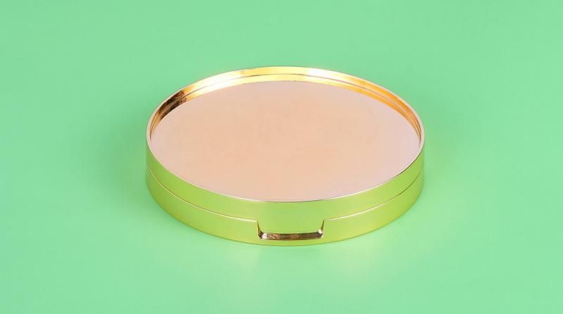 Hot Sale Gold Color Makeup Case Cosmetic Powder Case Plastic Compact Case Foundation Case