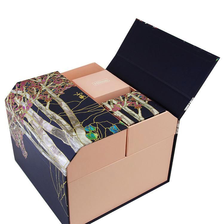 Custom Top Quality Large 3 Layer Luxury Magnetic Paper Gift Packaging Box