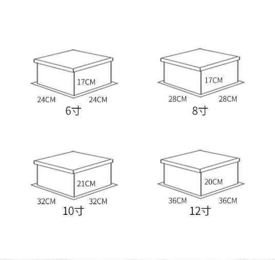 Wholesale Custom 6 8 10 12 Inch Paper Baking Cupcake Packing Box with Handle Portable Wedding Birthday Party Cake Shaped Packaging Box Can Be Hot Stamped Loge