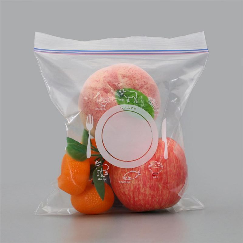 Customized Logo Food Storage LDPE Packaging Quart Bag