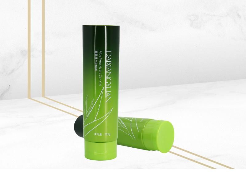 200g Green Custom Packaging Plastic Squeeze Lotion Tube for Body Care