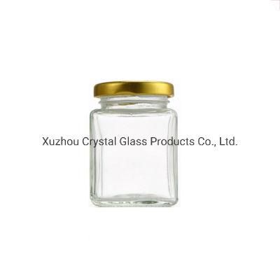 380ml 280ml Square Glass Jar for Chutney, Glass Fermented Bean Curd Jar