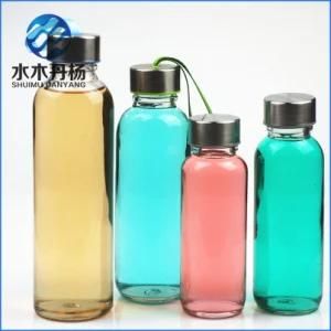 Silver Screw Cap 300ml 400ml 500ml Beverage Glass Bottle Water Bottle