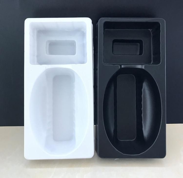 Custom cosmetic plastic packaging white PS plate PVC/PET blister tray