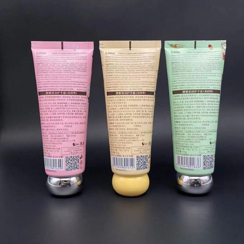 60ml Color Plastic Soft Packaging Care Cream Squeeze Tube Manufacture