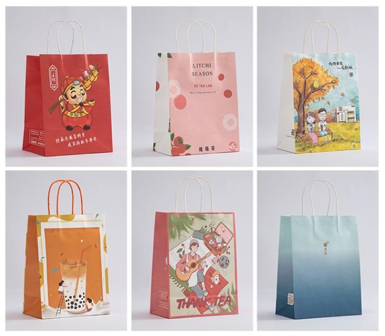 Wholesale Competitive Price Elegant Luxury Boutique Shopping White Gift Bags Supplier Paper Bags with Your Own Logo