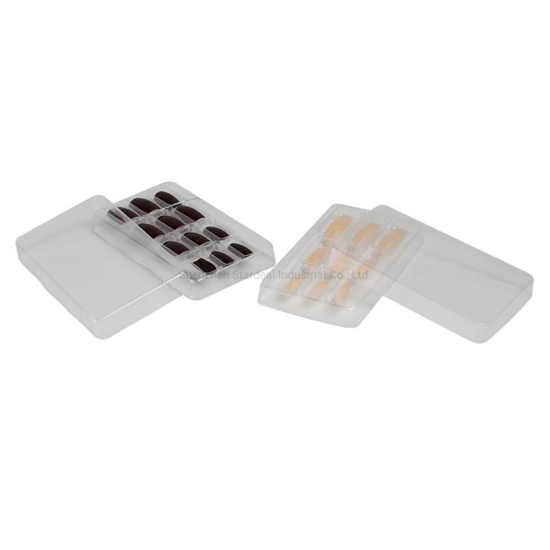 Customized Blister Clear Transparent Plastic Acrylic False Nail Tips Tray