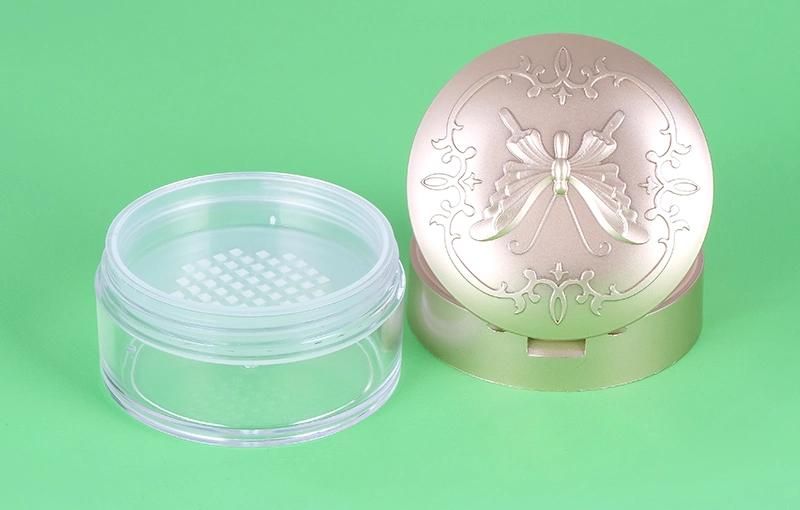 Wholesale Cream Foundation Loose Powder Unique Gold Cap Clear Body Cosmetic Plastic Jar