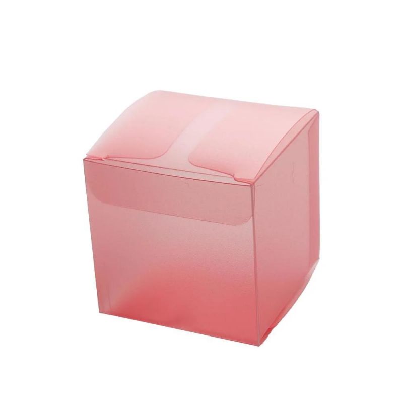 Folding Square Pink Plastic Frosted PP PVC Box