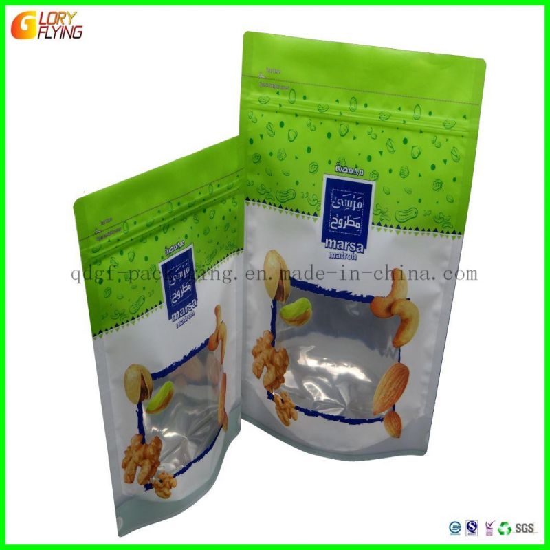 Frozen Food Bag, Transparent Window Plastic Bags with Exquisite Printing Patterns on Three Sides