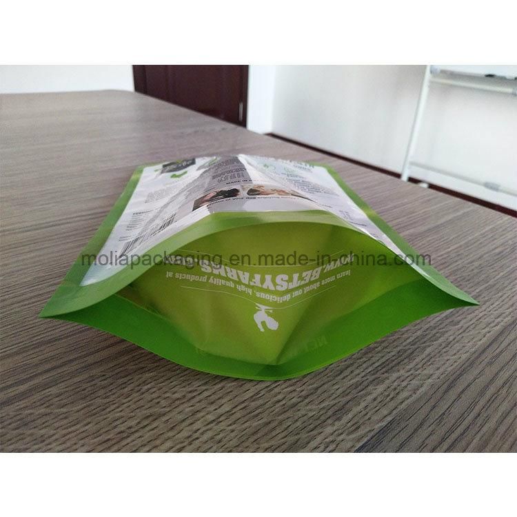 Zip Lock Stand up Food Storage Bags Pouch /Plastic Bags/ Stand up Pouch for Pet Food with Clear Window and Zipper Matte 226g