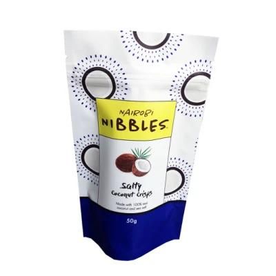 Logo Printed Directly Supply Food Grade Resealable Stand up Plastic Packaging Doypack Zipper Food Packaging Bag