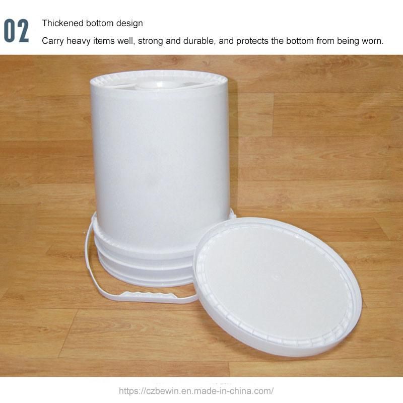 2L White Food Grade Square Plastic Buckets