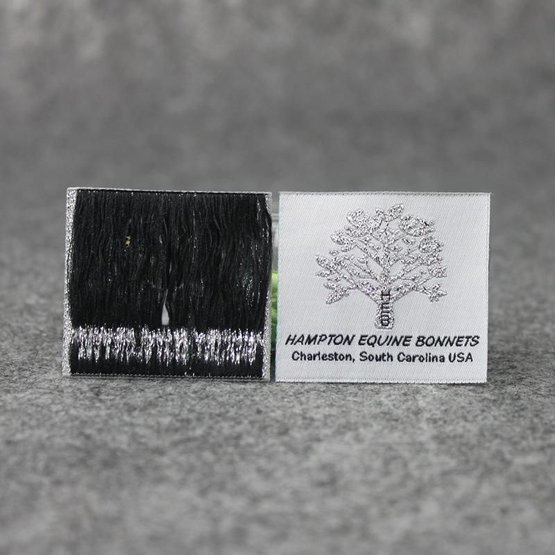 Newest Product Nice Design Thread Straight Cut Woven Label