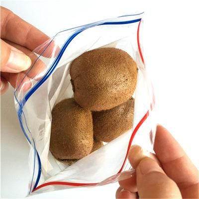 Reclosable Plastic Food Grade PE Zipper Bag Double Ziplock Sandwich Bag for Keeping Food Fresh