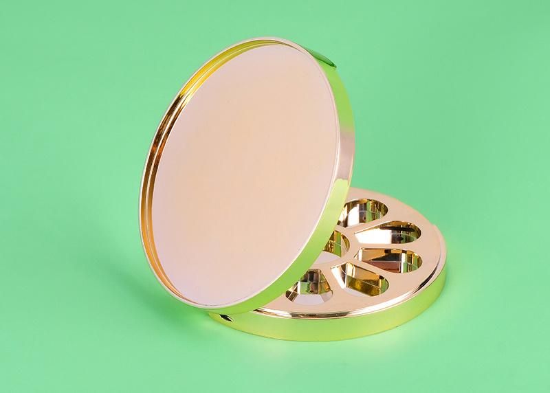 Hot Sale Gold Color Makeup Case Cosmetic Powder Case Plastic Compact Case Foundation Case