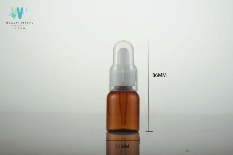 25ml Plastic Refillable Essential Oil Bottle with Dropper