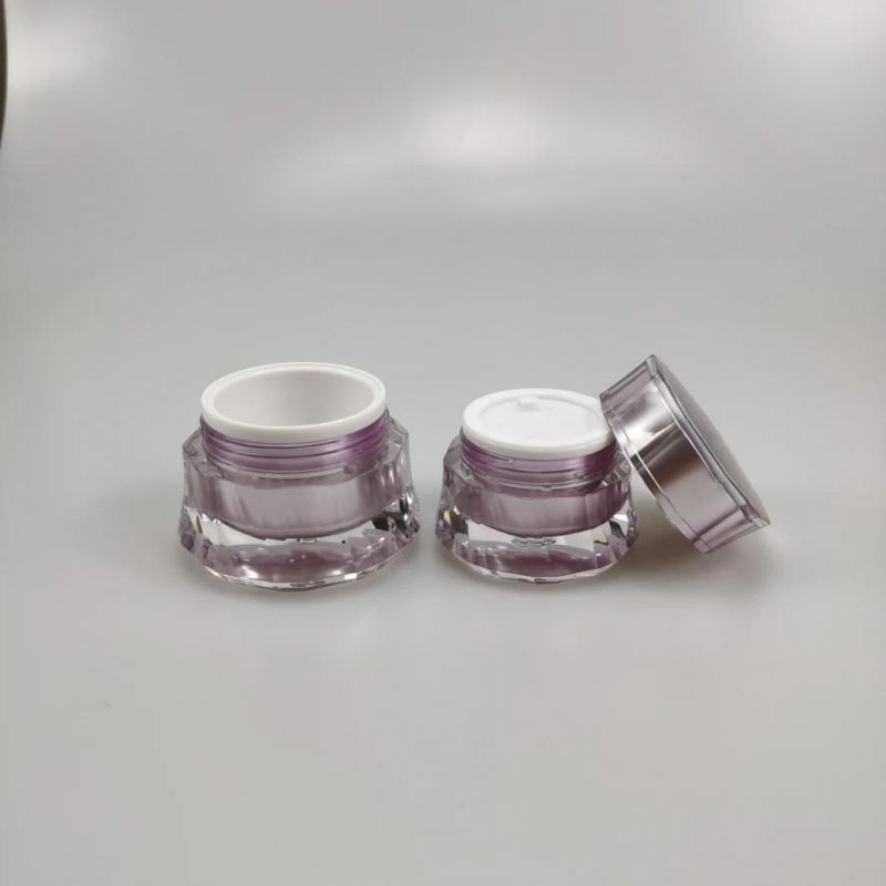 30g 50g Round Purple Acrylic Cosmetic Jar Cream Jar Used Skin Care Cream