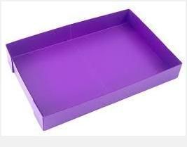Purple White Blue PP Plastic Two Wall Tray/ Two Color Printing/Cutting Die/White PP Corflute/Correx/Coroplast 2mm 3mm