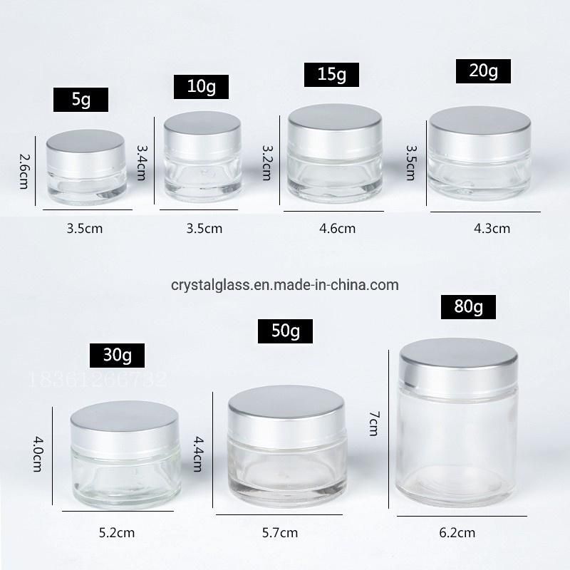 5g-50g Frosted Glass Cream Jar Cosmetic Packing Jar