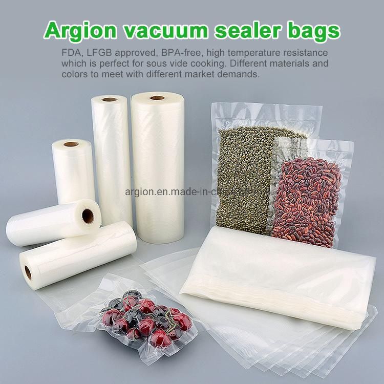 Food Grade Sous Vide Frozen Food Packaging Embossed Vacuum Bag Roll