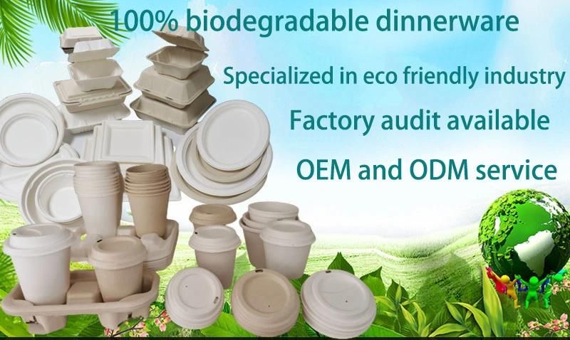 Bagasse Biodegradable Disposable Take Away Fast Food Packaging for Restaurant