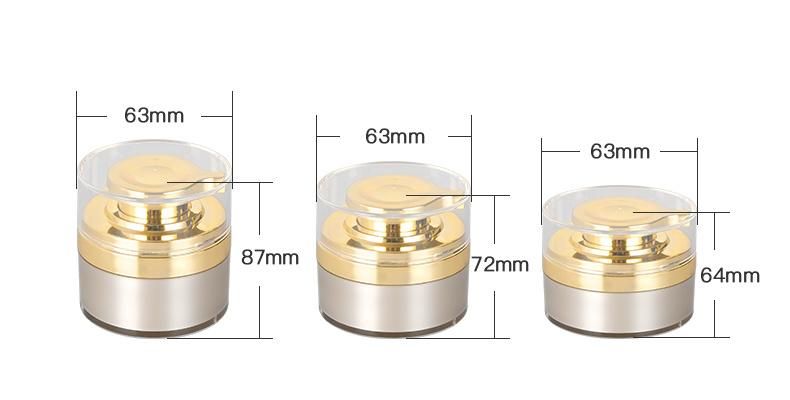 30g Gold Empty Plastic Acrylic Cream Jar for Skin Care