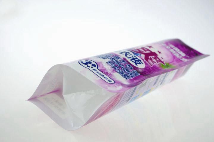 Bottom Block Plastic Laundry Detergent Stand up Bag