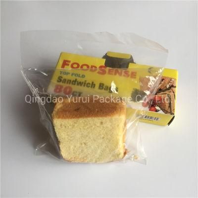 Plastic PE Top Fold Sandwich Bag for Food