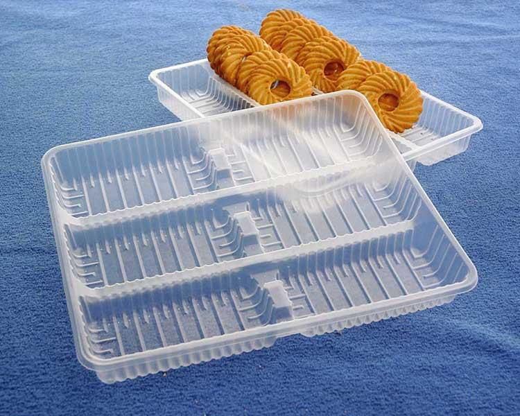 Transparent cheap plastic tray hot selling biscuit  tray PET plastic tray wholesale