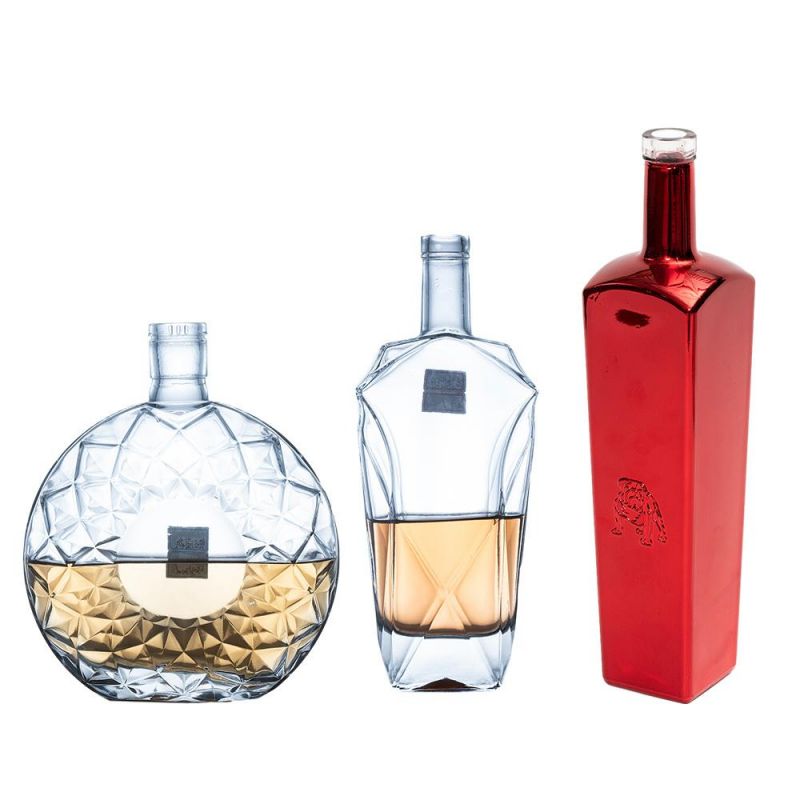 Transparent Flint Gin Bottle Glass Bottle for Sale