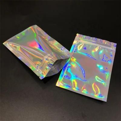 Wholesale Eyelash Packing Bags Private Label Eyelashes Brush Packaging Ziplock Pouch Holographic Laser Bag with Custom Logo