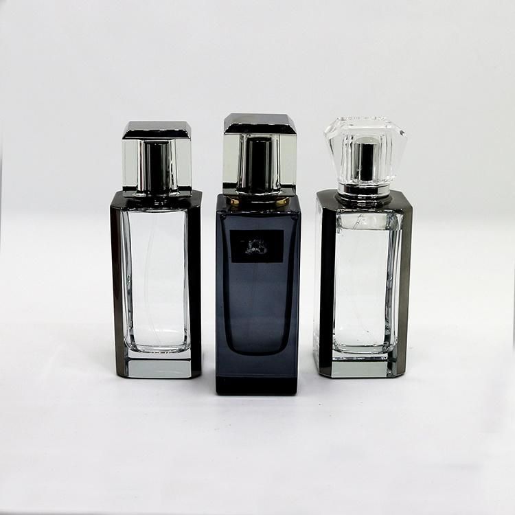 Wholesale Luxury Cosmetic Packaging 30ml 50ml 100ml Refillable Empty Glass Perfume Bottles with Pump Cap Hot Sale