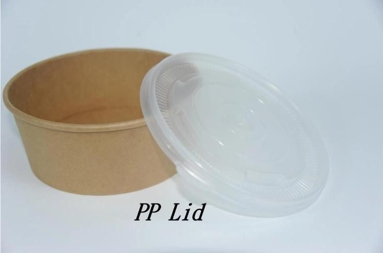 Custom Print Compostable Paper Soup Cups Salad Bowl with Lid