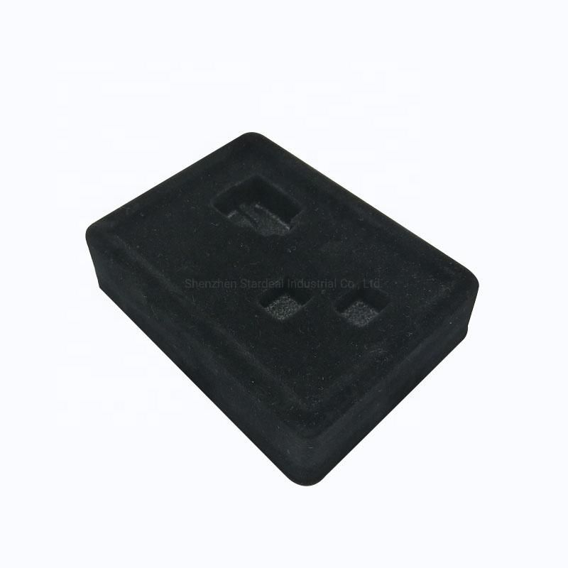 Disposable Custom Makeup Plastic Flocking PS Cosmetic Blister Trays