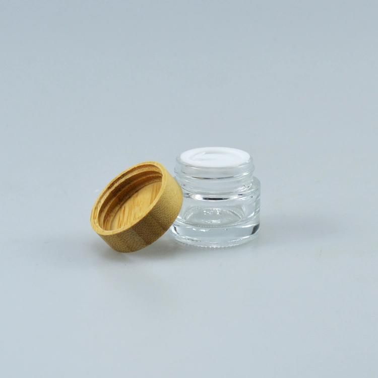 5g 10g 20g 30g 50g Cosmetic Bamboo Lid Glass Jar Face Cream Jar