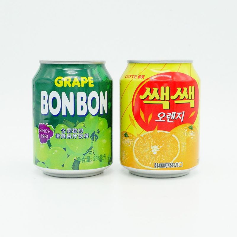 Stubby 250ml Fruit Juice Cans and 202 Ends