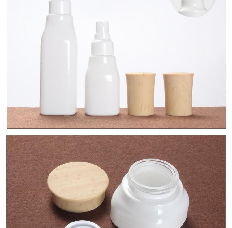 White Colored Glass Lotion Bottle 40ml 100ml 120ml